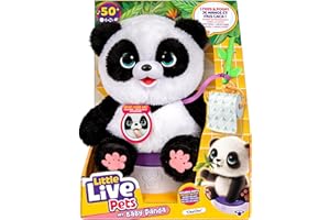 Little Live Pets My Baby Panda ChuChu | Interaktives Haustier mit über 50 Geräuschen & Reaktionen. Strampelt, geht aufs Töpfchen, lacht & mehr. Immer Wieder Spielen. Geschenk für Kinder