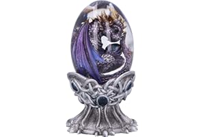 Nemesis Now Elemental Dragonlings – Air Purple Dragon Glas Eierkrug, Harz, Lila, aus feinstem Harz gegossen, fachmännisch handbemalt