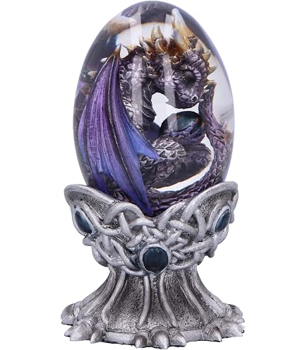 Biglietto D'Auguri Fantasy Con Drago Viola E Luna: Quadrato 145 Mm, Carta FSC 350 G/m², Con Busta Di Lusso, Fatto In UK