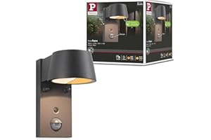 Paulmann 94714 oprawa ścienna LED Capea czujnik ruchu przyjazna owadom IP44 96x153mm Tunable Warm 6W 450lm 98° Czarny