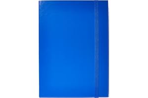 euro-cart IRIS Cartella Portaprogetti con Elastico Piatto, Dorso 5 cm, Blu