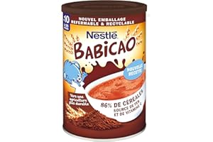 Nestlé Bébé Babicao Chocolat dès 10 Mois - Boite métal de 400g