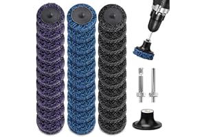 SITARCMIN CSD Scheibe Schleifscheibe 50mm, 30 Stück Schleifaufsatz Reinigungsscheibe für Akkuschrauber Schleifen für Dremel Bohrmaschine, Grobreinigungsscheibe zum Entfernen von Farbe Rost Oxidation Entfernen