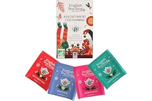 English Tea Shop - Thé de Noël biologique - Boîte de 20 sachets - Cadeau moins de 10 euros - Assortiment Cocooning