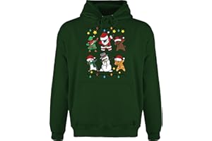 Shirtracer - Hoodie Herren Pullover Männer - Weihnachten Geschenke Christmas Bekleidung - Dabbing Weihnachtsfiguren - schwarz