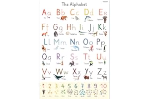 PACKLIST® English Alphabet Poster for Kids - Large Letter and Fun Animal Alphabet Poster for Easy Learning - Perfect for Decorating Children's Rooms and Classrooms
