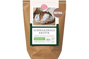 Bio Brotbackmischung Schwarzwald Kruste – mit Dinkelruchmehl & Waldstaudenroggen – rustikales Brot mit Holzofen-Geschmack – für Brotbackautomat & Ofen – Bake with Love - 1er Pack
