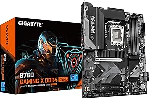 GIGABYTE B760 Gaming X DDR4 GEN5 moderkort – stöder 14:e generationens Intel Core-processorer, VRM 8+1+1 fas, upp till 5333 MHz DDR4 (OC), 3 x PCIe 4.0 M.2, 2.5GbE LAN, USB 3.2 Gen 2