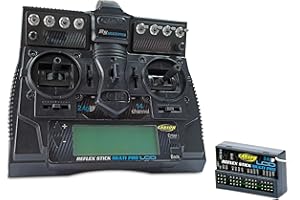Carson 500501004 FS Reflex Stick Multi PRO LCD 2.4 GHz - 14 Channel Remote Control System with Receiver for Model Building Vehicles such as RC Cars and Ships
