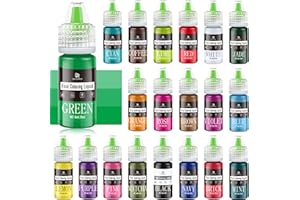DECORROM Colorant Alimentaire - 20 Colorant Alimentaire Liquide Concentré pour Gâteau, Cuisson, Glaçage, Fondant, Décoration - Colorants Alimentaires Vibrant pour la Slime, Givrage, Aerographe, DIY Artisanat