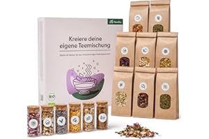 ‎BONATEA Tee Selber Mischen Set Geschenk mit 14 aufregenden Tee-Sorten - BIO Tee Geschenkset zum DIY Teemischung Selber Machen