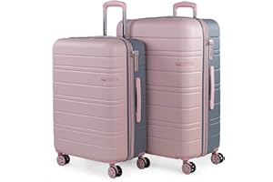 Jaslen - Maletas de Viaje Rígidas con Puerto USB 4 Ruedas Dobles ABS. Extensibles Duras Cómodas y Ligeras. Candado TSA. Tamaños Pequeña Mediana y Grande. 171200