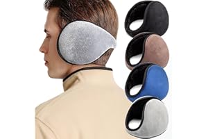 SYXLS 2 szt. Pluszowe Nauszniki dla Kobiet i Mężczyzn, Składane Rozciągane Ocieplacze na Uszy Polar Polar Zimowy Ocieplacz Nauszniki, Nauszniki do Narciarstwa Chodzenia Biegania