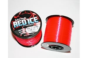 ULTIMA Red Ice Ligne de Pêche Extra Fort Haute visibilité-Bobine de 115gr Mixte