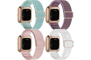 Fengyiyuda - Correa de nailon compatible con Fitbit Versa 2/Versa/Versa Lite/Versa SE,para señoras hombres, banda elástica deportiva