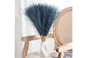 LEUYUEE 30 erba di pampa bianca – 55 cm finta erba di pampa decorazione artificiale alta erba di pampa per matrimonio, composizione floreale, decorazione per feste, Natale e casa