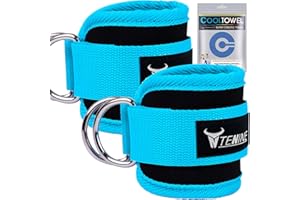 TENINE Correas de Tobillo, 2 Piezas Tobillera para polea piernas y Tobillos, máquinas de Cable Fuerte, Gimnasio, Fitness para Mejorar ABS, Glute & Pierna Entrenamiento para Mujeres y Hombres