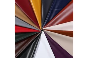 Faux Leather Fabric Smooth Vinyl Leatherette Light Upholstery Crafts Material,16 Colours,Durable & Tough Luxurious Nappa,Neotrims UK. Claret Wine, 1 Meter