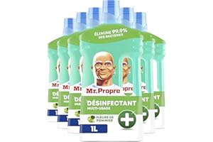 MR PROPER Mr. Propre Pour Les Maisons Avec Animaux Nettoyant Sol Et Liquide Élimination Des Odeurs, 6 unités x 1 L. Élimine Les Odeurs Et La Saleté Des Animaux