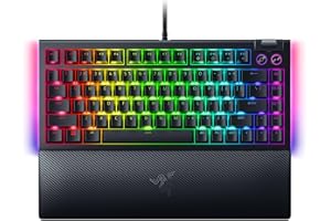 Razer BlackWidow V4 75% - Tastiera da gaming meccanica con hot-swap, Layout al 75%, Underglow su 2 lati con, Rotella multi-funzione e tasti multimediali, US-Layout | Nero