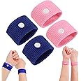 Albert Austin 2 Pairs Anti Sickness Wristbands Non Toxic Comfortable Motion Sickness Bands for Pregnancy Nausea Relief Sea Sickness Acupressure Outdoor Travel Sickness Bands for Children Adults