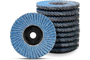 BRESUCNY 10 Stück Fächerscheiben，76mm 40 Korn Lamellenscheiben für Metall Holz Stahl, Schleifmopteller Schleifscheiben Flap Disk für 3 Zoll Winkelschleifer