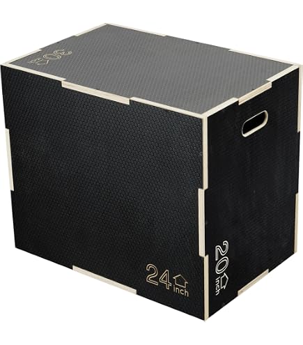 Power Guidance Plyo Box 3 En 1 – 3 Hauteurs Par Boîte, Contreplaqué Costaud, Charge Max 158 Kg, Coins Arrondis, Pour Sauts Et Entraînement Pliométrique !