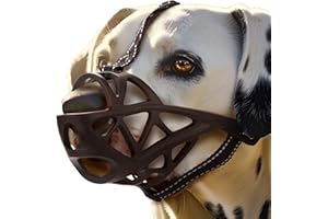 YES4QUALITY Dog Muzzle - Extra Large Size - Breathable Basket Muzzle for Dogs w/Adjustable Head Strap & Quick Release Buckle - Safe Mouth Cover for Pet Training to Prevent Biting, Barking & Chewing
