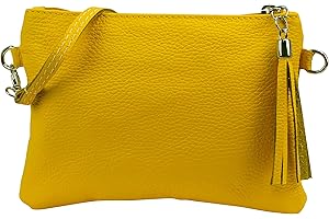 SH Leder, Anny G248 - Borsetta a tracolla in vera pelle, pochette, borsa da sera, 22 x 15 cm