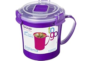 Sistema To Go Microwave Soup Mug - 656 ml, Assorted Colours