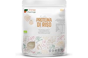 F Energy Feelings Proteine di Riso in Polvere BIO 1 Kg | 82% Proteine Vegetali | Proteine Vegane per Massa Muscolare e Dimagrire | Senza Zuccheri Aggiunti, Lattosio né Glutine
