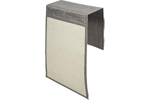 HOME FOOTPRINT - Rascador para Gatos Sofa con Bolsillos - Protector de Sofa contra Arañazos con Organizador - Rascador Sofa Gris con Cinta autoadhesiva - Afilador de uñas de sisal