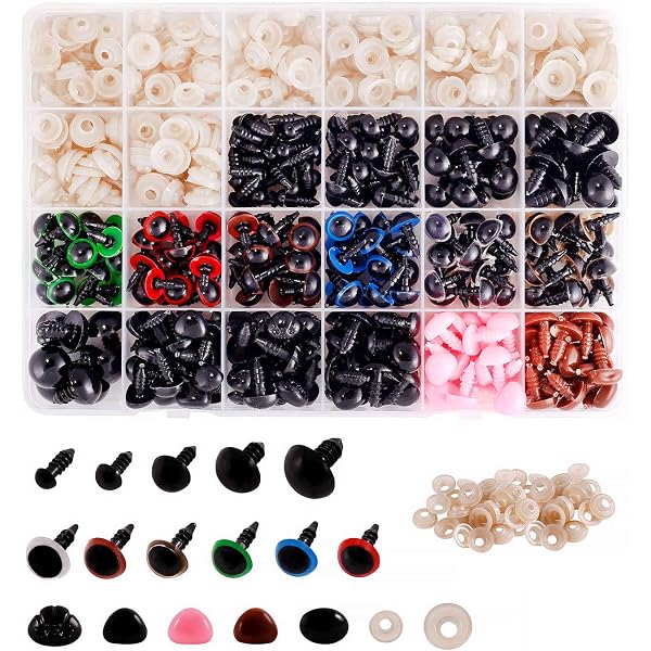 20 Yeux Autocollants Amigurumi - Sécurité Scintillants 12-20mm - Pour Peluches DIY