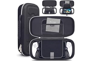 sisma Funda Compatible con Playstation Portal - Estuche de Transporte para Consola Reproductor Remoto PS5 - Paño de Limpieza para Pantalla - Negro