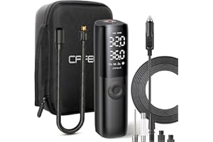 CAFELE 160PSI Mini Kompressor Autoreifen,DC 12V Elektrische Luftpumpe Auto,Tragbare Mit 2 Digitalanzeige,Stofftasche,Autostopp,Smart Voreinstellung,350CM Kabel,Licht für Auto/Motorrad/Fahrrad/Bälle
