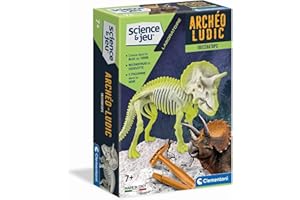 Clementoni - 52069-Archéo Ludic Tricératops - Phosphorescent-Jeu scientifique