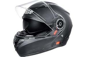NENKI Casque de Moto intégral, Casque Modulable Moto ECE 22.06 Homologué pour Femme Homme Adultes