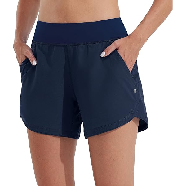 WILLIT Zwemshorts, boardshorts voor dames, 17,8 cm, sneldrogend, hoge taille, UPF50 UVA-bescherming, met binnenzakken, groen, 36