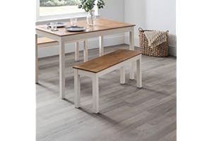 Julian Bowen Coxmoor Bench - Ivory/Oak Benches