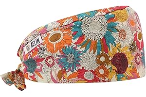 AELIN Calot De Bloc Calot Médical Cheveux Courts Unisexe 100% coton (Multi-couleurs)