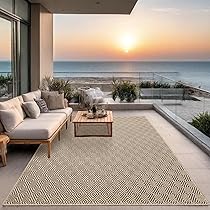 Tappeto In Juta Naturale Kansas - Per Esterni E Interni, 80cm Rotondo, Resistente A UV E Intemperie - Foto 3