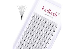 Extensiones de Pestañas Volumen Ruso 10D 0.07mm D Curl 10mm Pestañas Pelo a Pelo FADLASH Extensiones de Pestañas Volumen Racimo(10D-0.07mm-D-10)