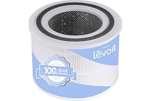 LEVOIT Filtro di ricambio per purificatore d'aria Core 200S, filtro HEPA con carboni attivi ad alta efficienza e prefiltro, contro allergie, fumo e polline, Core 200S-RF