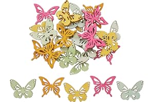 RAYHER HOBBY Rayher Holz-Streuteile Schmetterlinge, 2 cm, gelasert, 5 Farben, Btl. 25 Stück, Holzstreuteile, Tischdeko, Tischstreuer, Streudeko, Ostern, Frühling, 56542000