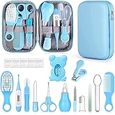baby health and grooming kitbaby essentials for newbornsportable baby safety care kit for boys and girls-blue 18 in 1