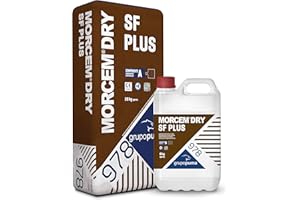 Morcem Dry SF Plus: Mortero impermeable semiflexible bicomponente para piscinas, depósitos de agua potable, spas, duchas, para revestimientos impermeables. 20 kg + 6 kg Gris. Grupo puma