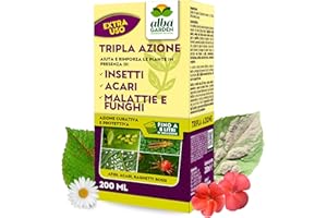 Albagarden - Tripla Azione Naturale - Alternativa naturale a Insetticidi, Fungicidi e Acaricida Per Piante A Base Di Equiseto E Ortica X 200 m