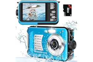 YISENCE Unterwasserkamera 1080P Full HD 30MP 16X Digitalzoom wasserdichte Kamera 10FT Unterwasserkamera zum Schnorcheln