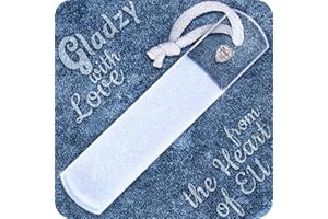 GLADZY Lima de Pies de Cristal Checo - Lima de Callos Delicada, Pedicura y Spa, Remoción de la Piel Agrietada, Cuidado Profesional del Talón y los Dedos del Pie, Superficies Incisas en Diferentes Granos