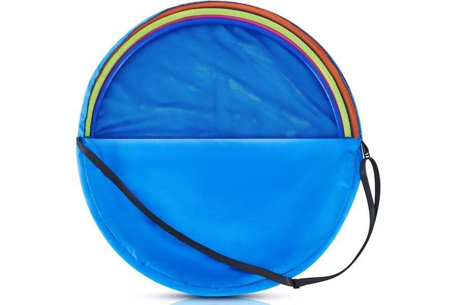 Dansydaisy Hoop Storage Bag 36 inch Exercise Hoop Bag Blue Obstacle Course Ring Bag Large Plastic Playground Storage Bag for Adult Gymnastics Practice Party Games Educational Activities Holiday Decor